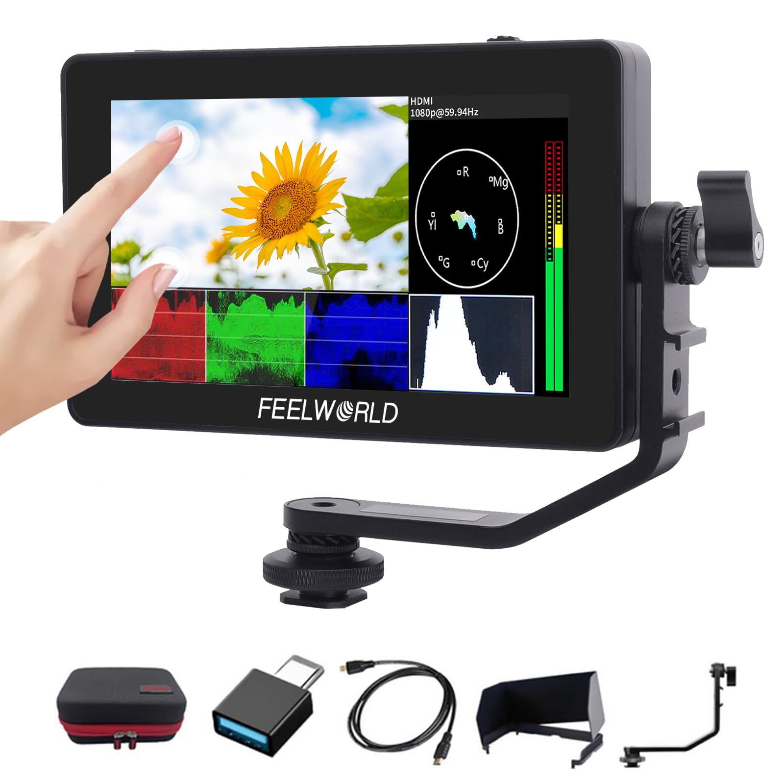 Amazon | Feelworld F6 Plus タッチスクリーン 液晶フィールドモニター