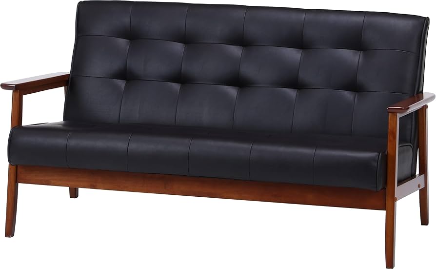 Amazon｜不二貿易 ソファ 2人掛け 幅135cm ダークブラウン 合皮