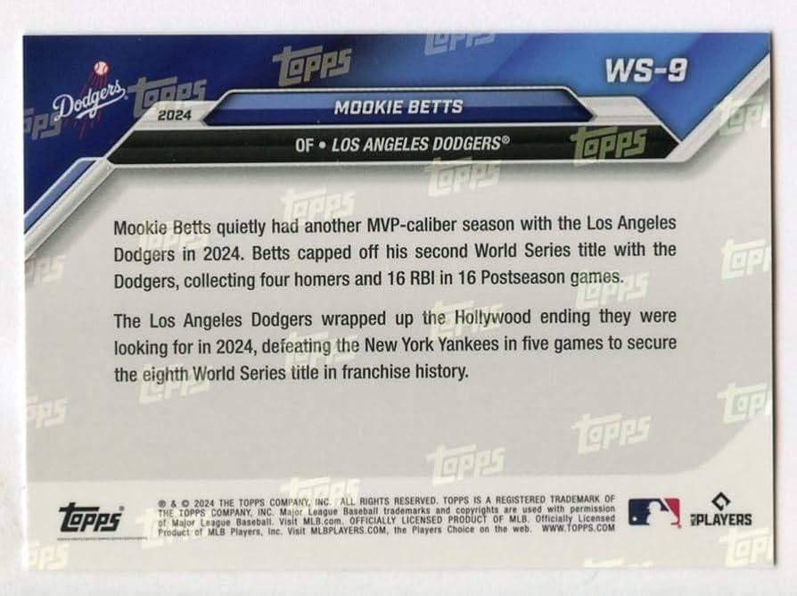 Amazon.co.jp: ［トレーディングカード］ Mookie Betts 2024 トップス