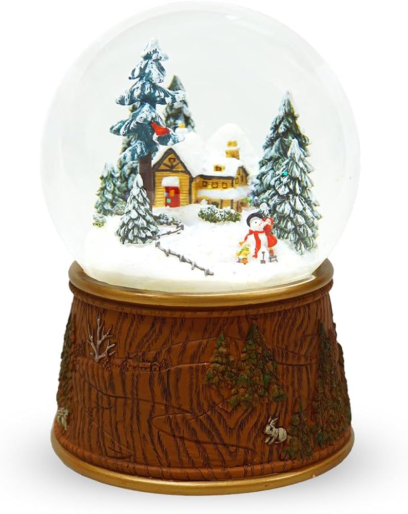 Amazon.co.jp: 【JARLL】スノードーム クリスマス 森のスノーハウス