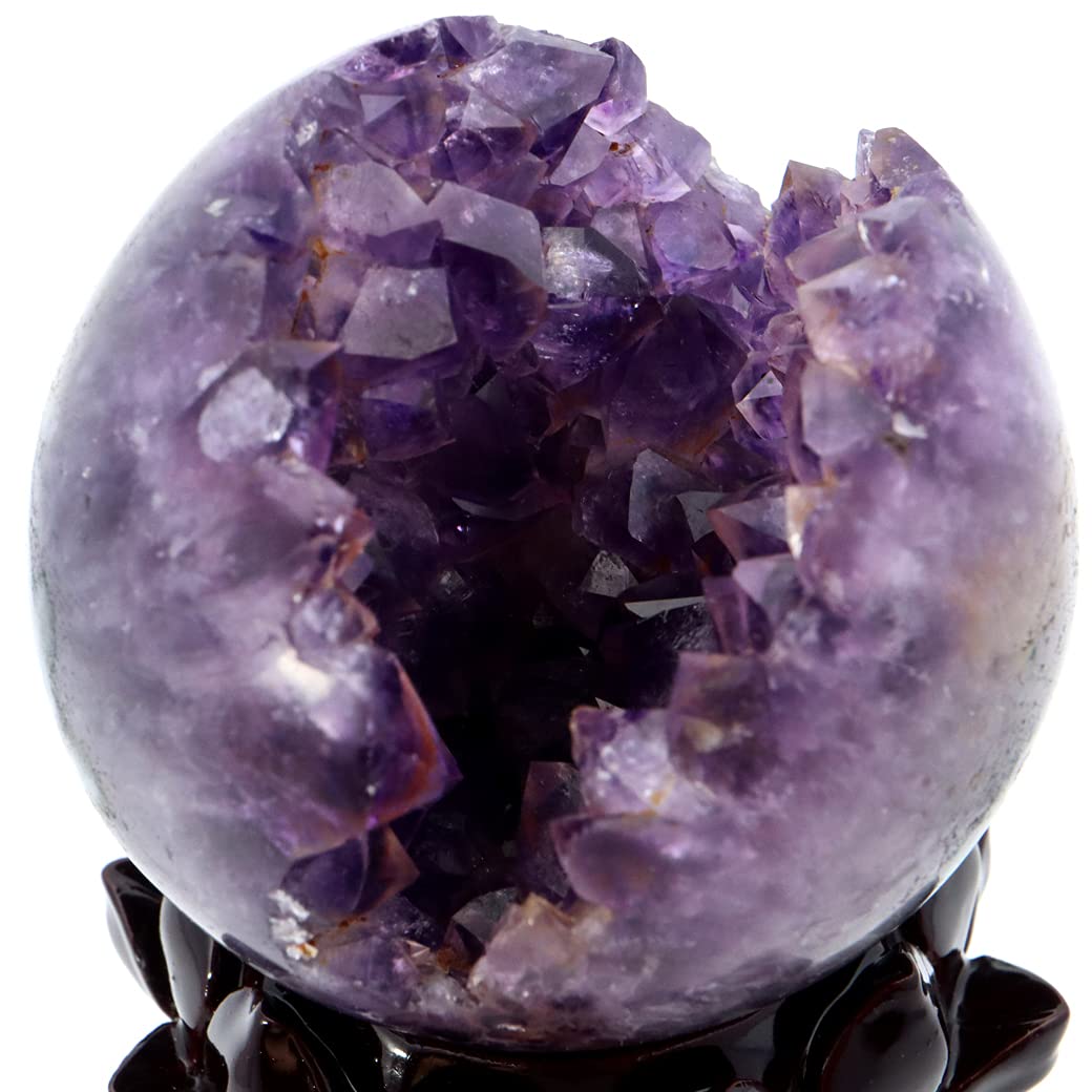 Amazon.co.jp: [GOLD STONE] アメジスト 笑口 丸玉 直径67mm 315g 台座