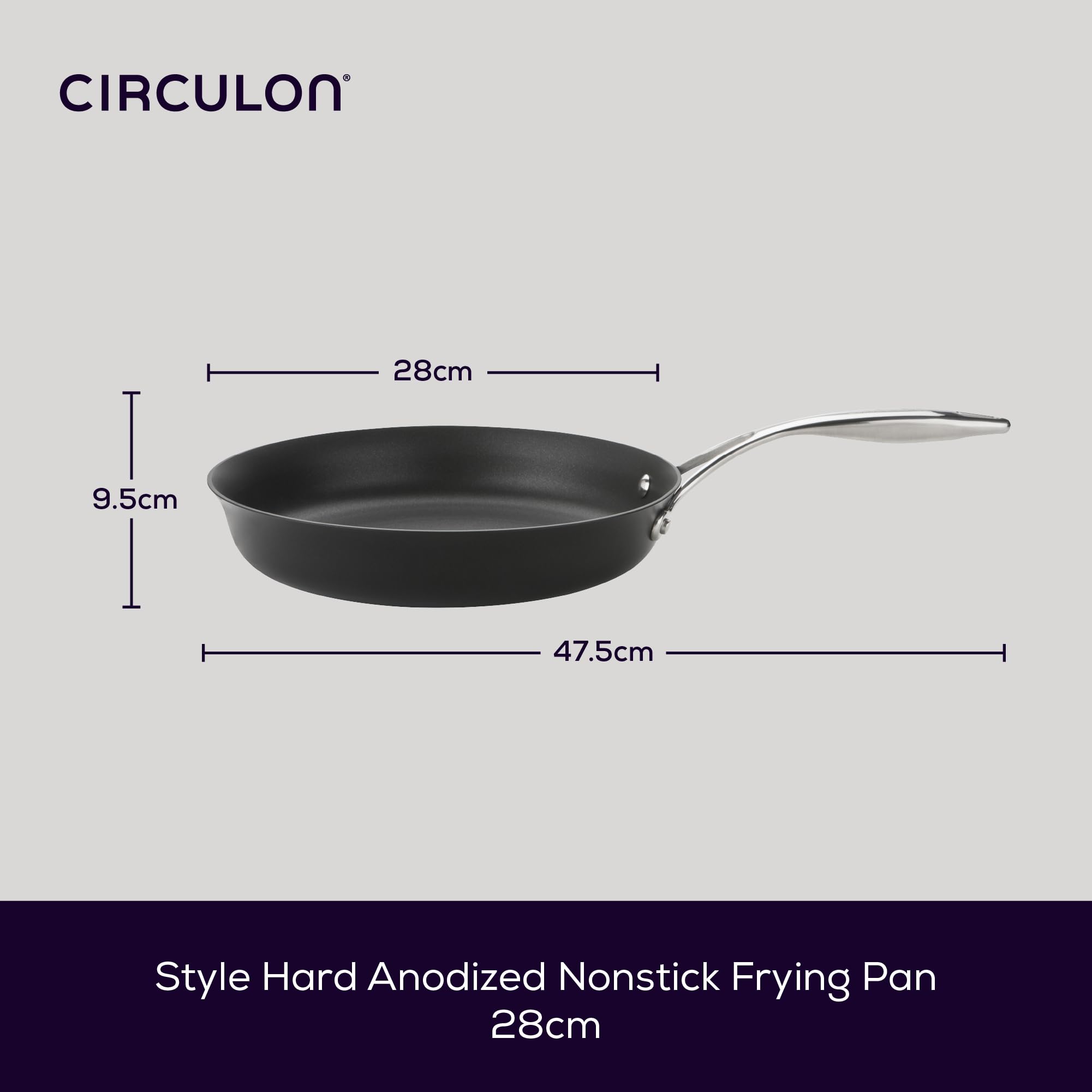 Amazon.com: Circulon Style Hard Anodised Skillet, 28cm: Home & Kitchen