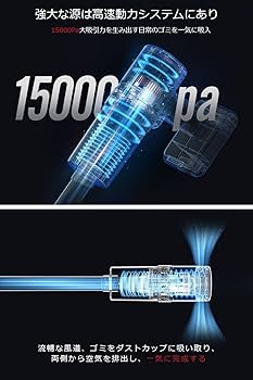 Amazon | 掃除機 コードレス 【2025革新版&15000pa 超強力吸引&35分間