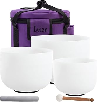 Amazon.com: Leize Crystal Singing Bowl Tuned Quartz with Suede