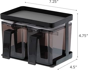 Amazon｜山崎実業 調味料入れ 調味料ストッカー&ラック タワー 2個