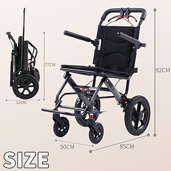 Amazon | 車椅子 折畳み 軽量 コンパクト 9Kg 介助用 キャリー 伸縮