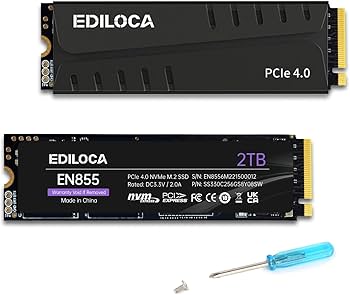 Amazon | Ediloca EN855 SSD ヒートシンク付き 2TB PCIe Gen4x4 NVMe M