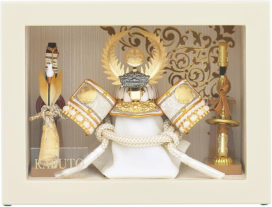 Amazon | 五月人形 お祝い 初節句 コンパクト 兜飾り 額飾り ケース