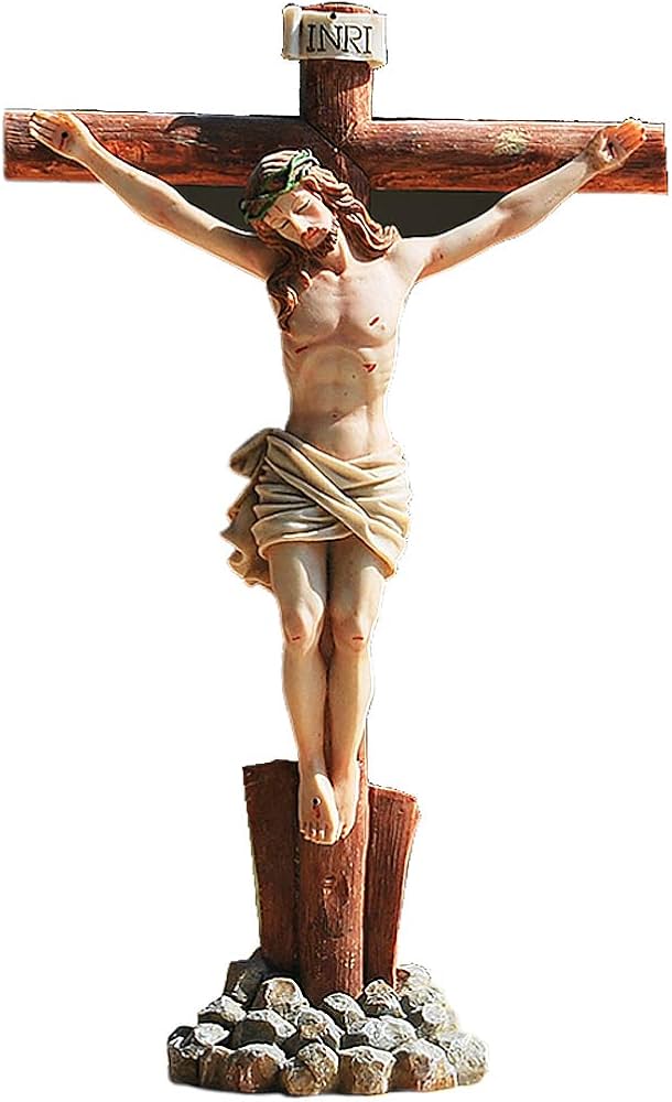 Amazon.co.jp: EnergyPower 十字架 イエス・キリスト像 卓上型 大型