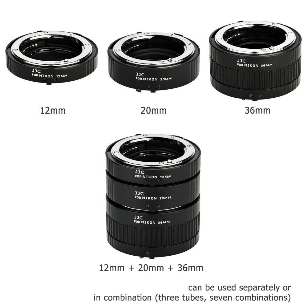Amazon.com : JJC F Mount Auto Focus Macro Extension Tube Set for