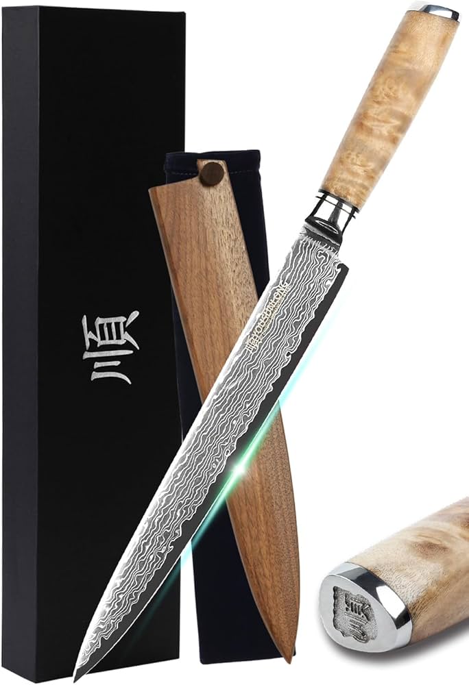 Amazon | YOUSUNLONG 刺身包丁 255mm - 柳刃包丁 - 剣型刺身包丁 両刃