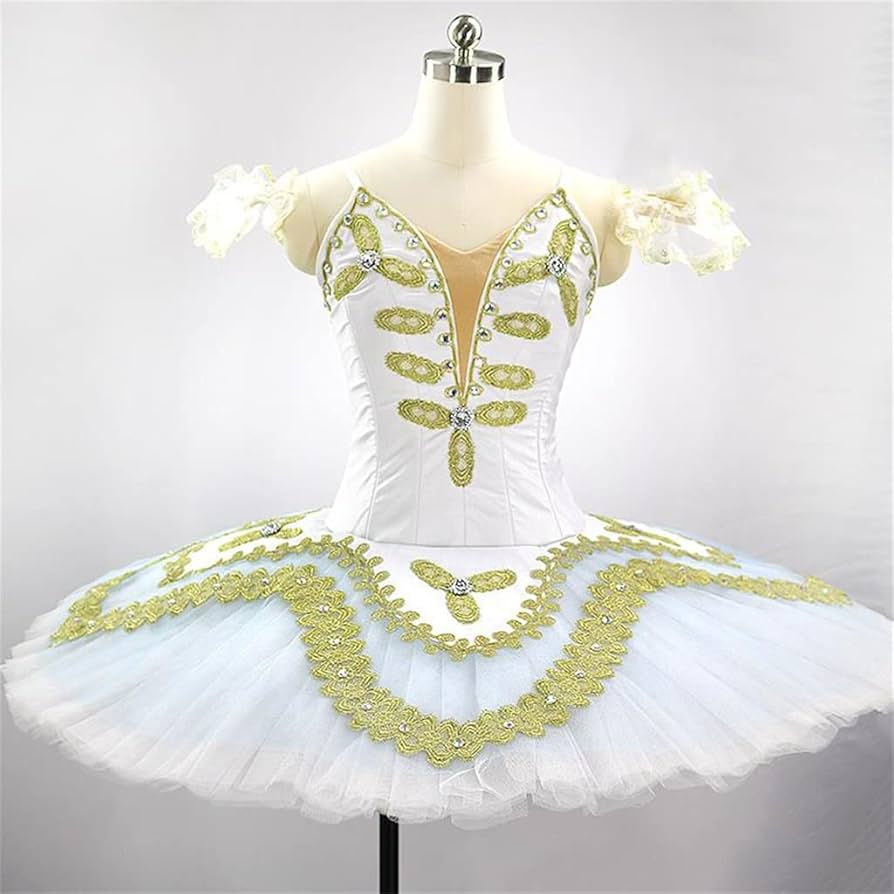 Amazon.co.jp: n/a 女の子のためのバレエ衣装ホワイトバレエスカート