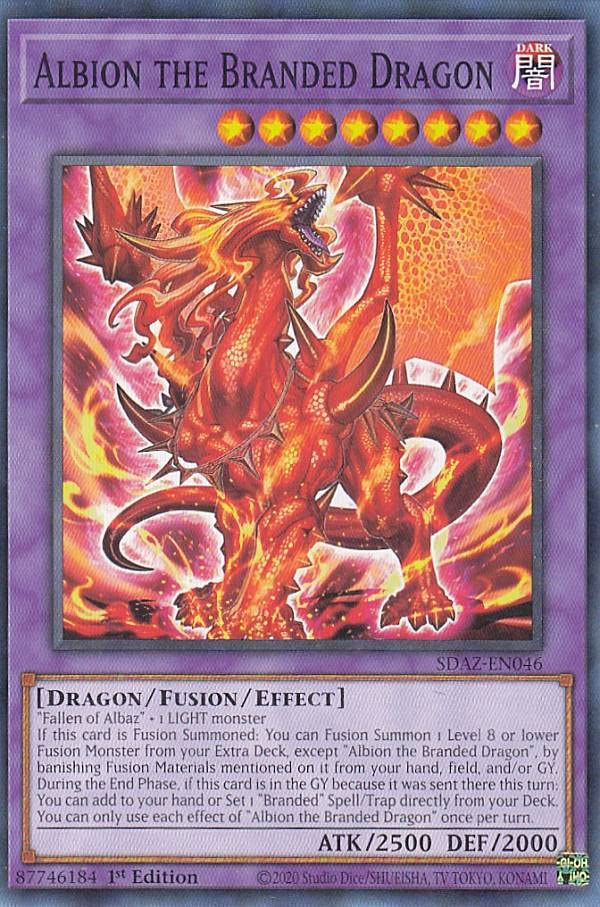 Amazon.co.jp: 遊戯王 SDAZ-EN046 烙印竜アルビオン Albion the