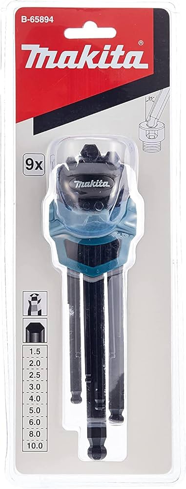 Amazon | マキタ(Makita) 六角レンチセット 9本セット B-65894 ボール