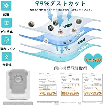 Amazon.co.jp: ルンバ用 紙パック E5/i7+/i3/S7+/S9/S9+に対応 4648034