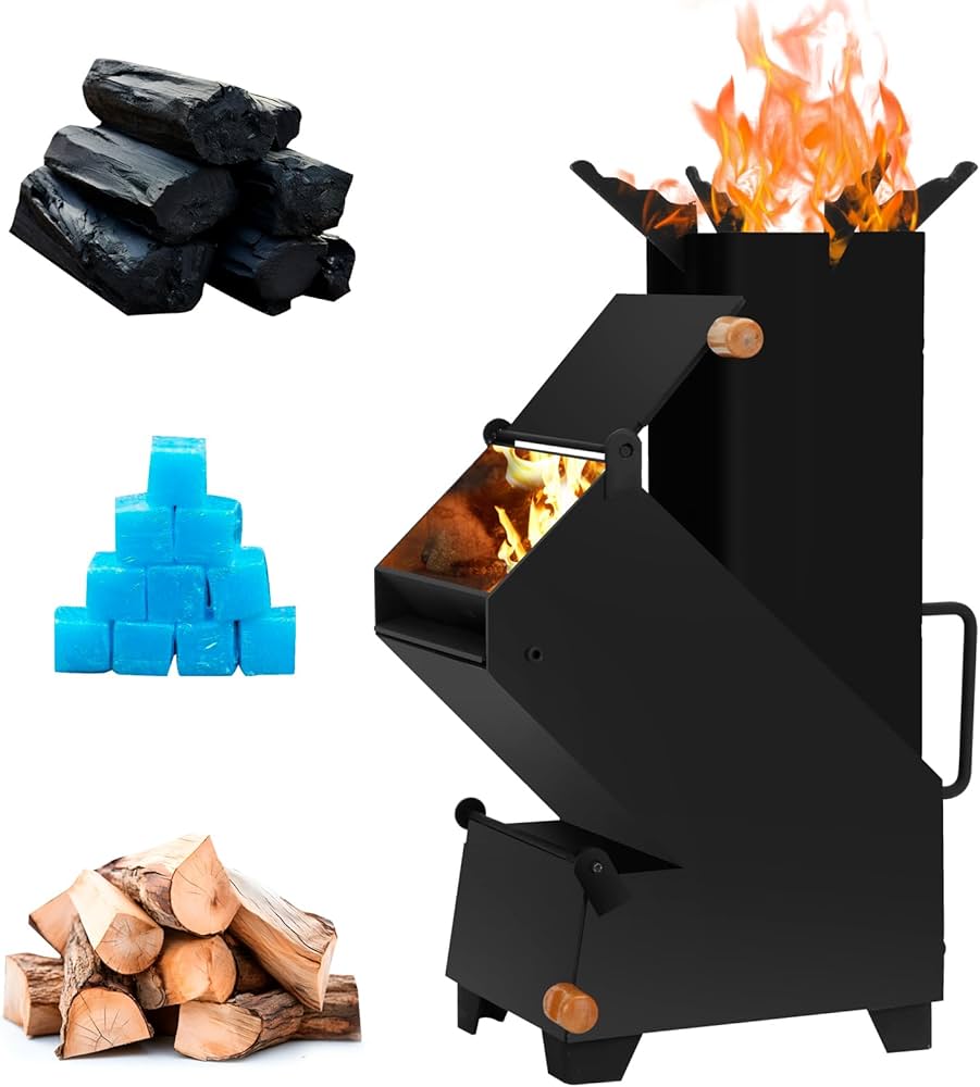 Amazon | ロケットストーブ 薪ストーブ キャンプストーブコンパクト