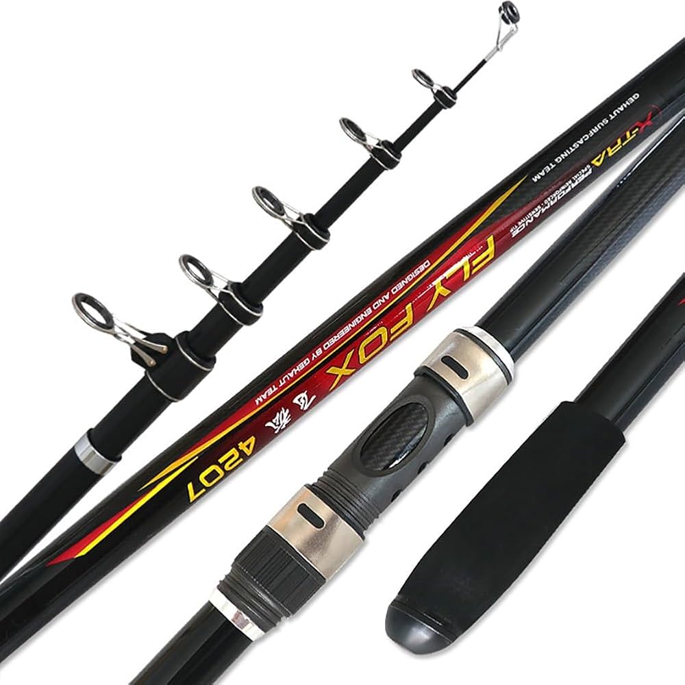 Amazon | スピニングフィッシングロッドカーボンファイバースーパー