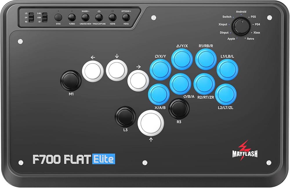 Amazon.com: MAYFLASH F700 FLAT Elite Wireless Arcade Stick