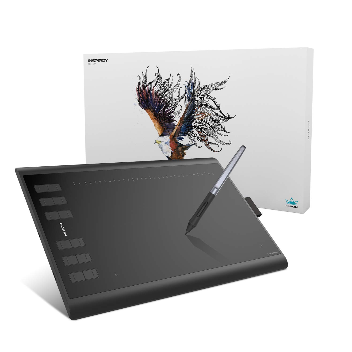 Amazon | HUION ペンタブレット ペンタブ 板タブ H1060P 10x6.25インチ