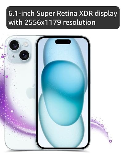 Amazon.com: Apple iPhone 15, 128GB, Blue - Unlocked (Renewed