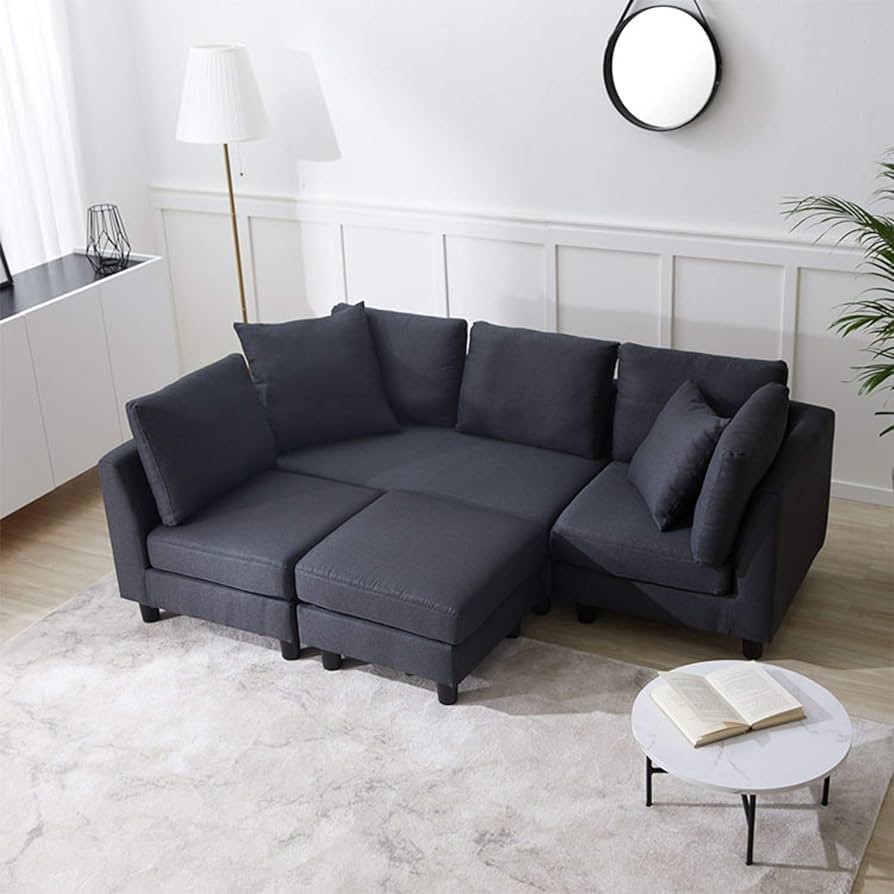 Amazon｜LOWYA ロウヤ カウチソファ コーナーソファ 3人掛け 4人掛け