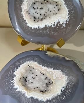 Amazon.co.jp: トレジャー瑪瑙 ドゥルージーアゲート 聚宝盆 雪模様