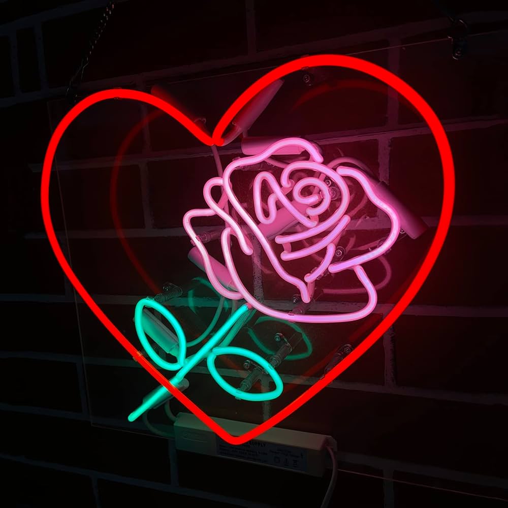 ネオンサイン ウェルカムボード インテリア 装飾 薔薇 パーティー