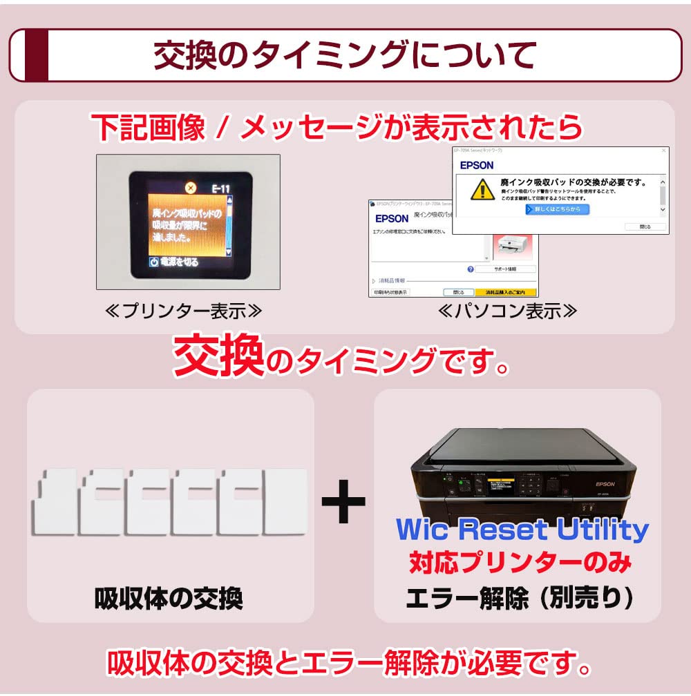 Amazon.co.jp: 交換用廃インクパッド セット [B] XP700 6枚セット 互換
