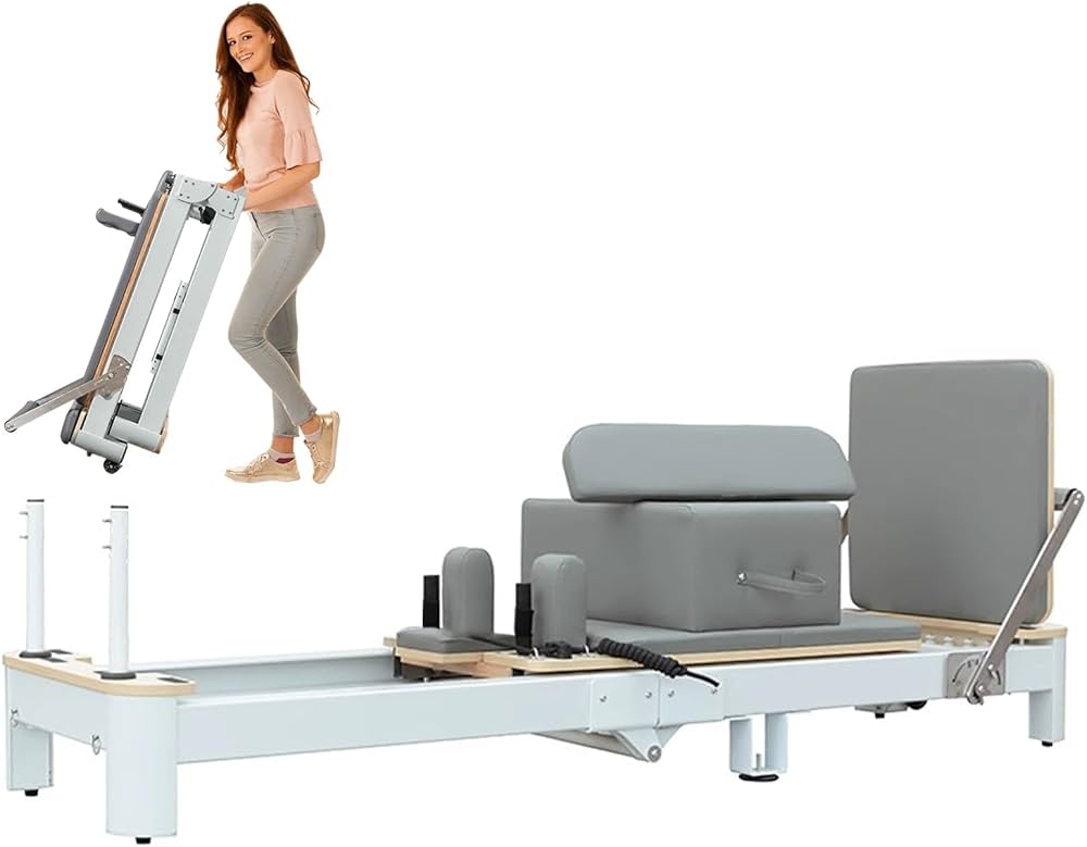 Amazon.co.jp: ピラティス リフォーマー マシン、折りたたみ式
