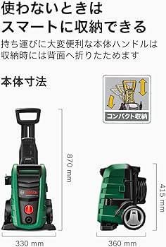 Amazon | ボッシュ(BOSCH) 高圧洗浄機 1500W 最大許容圧力12MPa