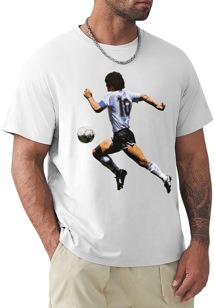 Amazon.co.jp: メンズTシャツ マラドーナ ティーシャツ 半袖 夏服 綿