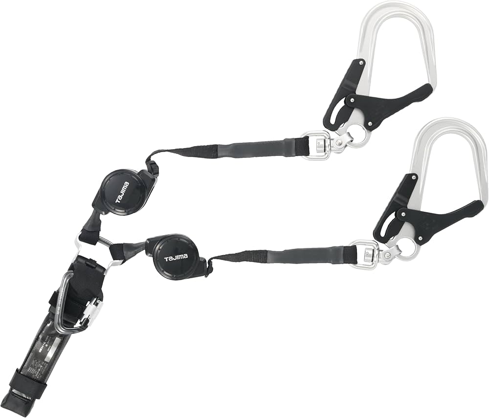 Amazon.co.jp: タジマ 新規格安全帯 ハーネス用ランヤード 両側巻取式