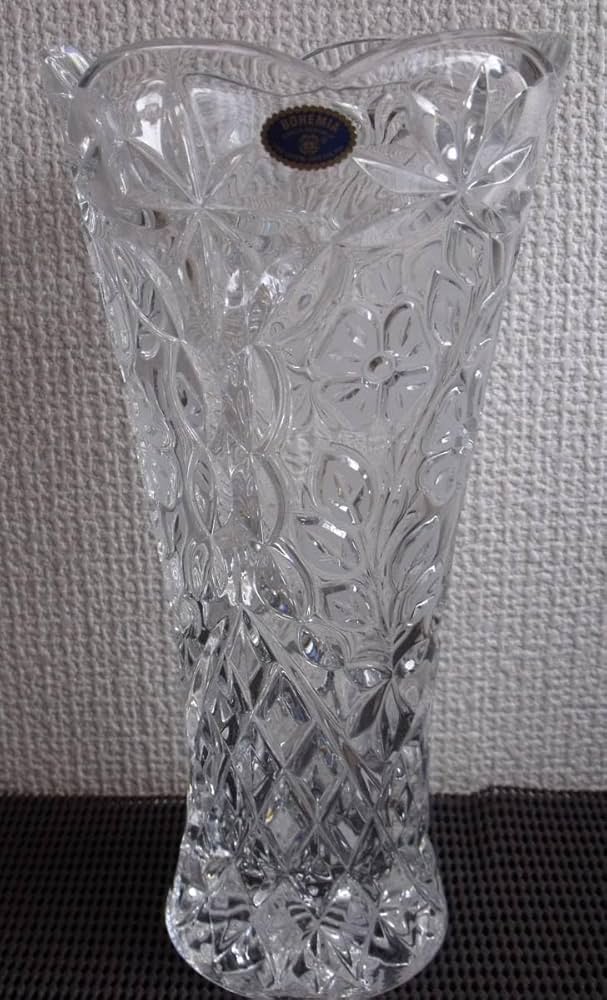 Amazon.co.jp: BOHEMIA ボヘミア クリスタル 花瓶 24% PBO CRYSTAL