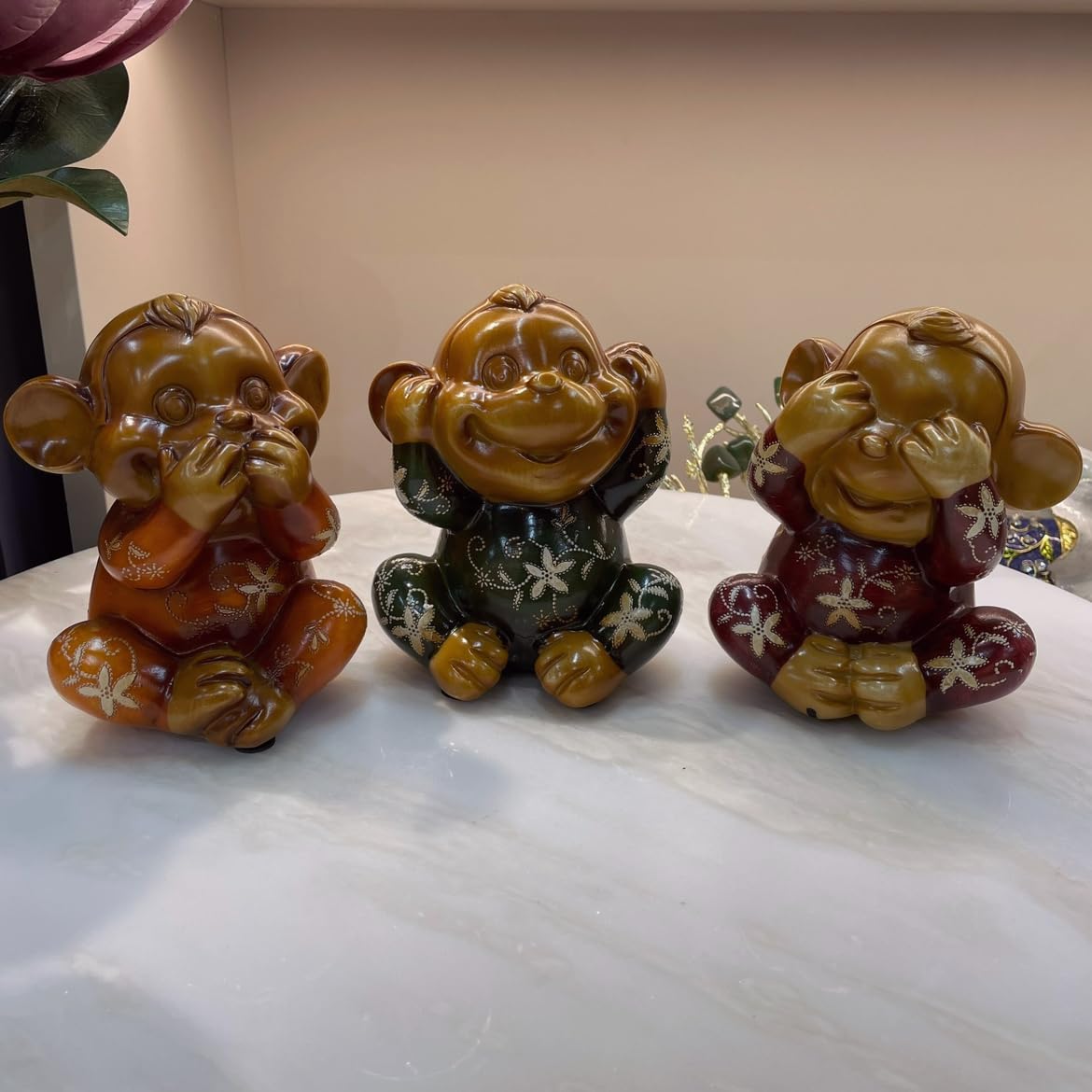 Amazon.co.jp: 三猿 さんざる 猿 置物 かわいい 開運グッズ 招福 申年