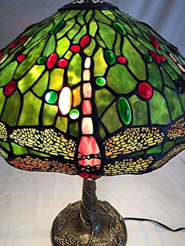 ステンドグラス吊り型 ナギットと赤トンボと薔薇柄 【公式通販】