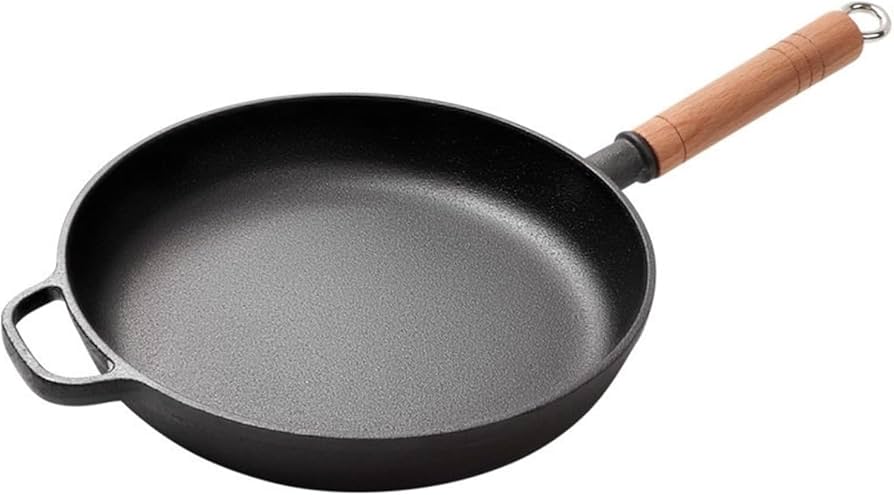 Amazon | 岩鉄鉄器 フライパン 鉄製 鉄鍋 耐久性 木製ハンドル で