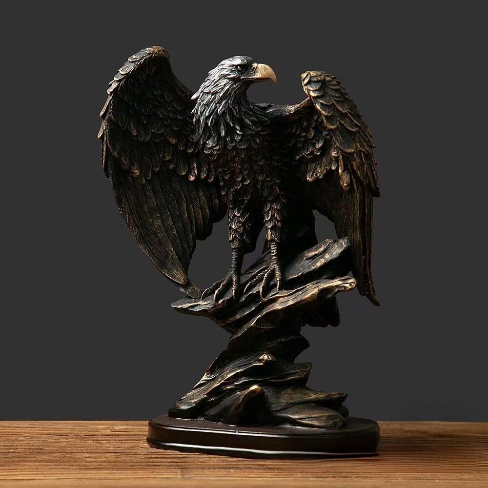Amazon.co.jp: MOMOAO 鷹 タカ 鷲 動物 装飾品 樹脂 アニマル 彫刻