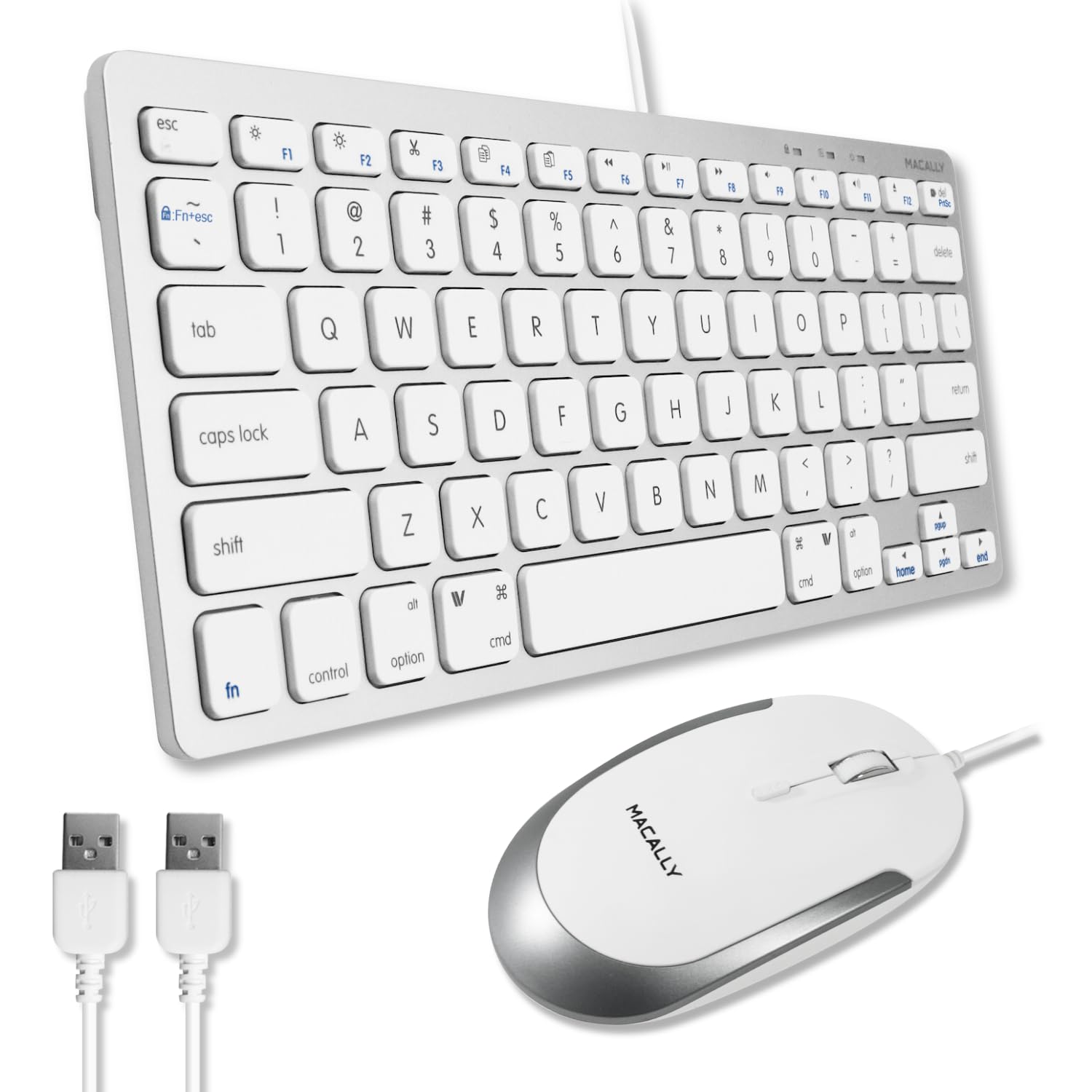 Amazon | MACALLY mac キーボード USB A 有線 コンパクト サイズ US