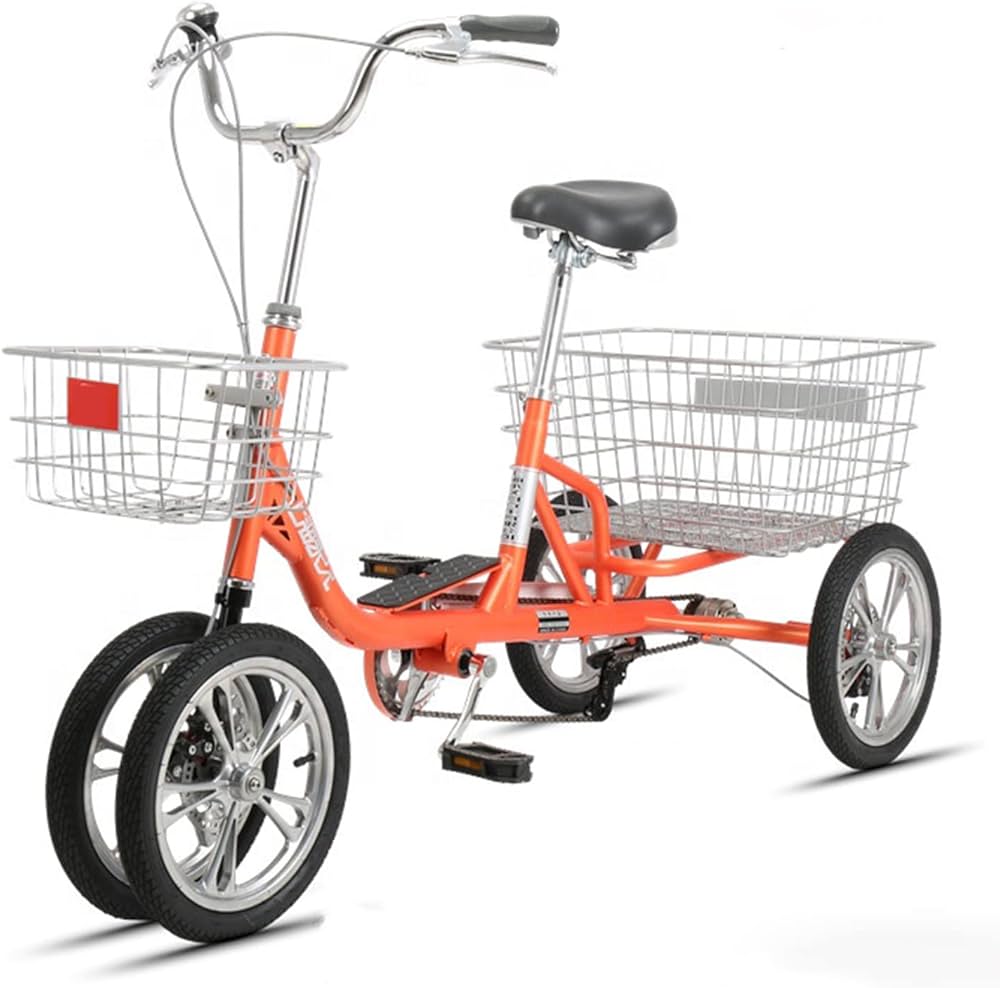 Amazon | 14インチ三輪自転車 高齢者用 三輪クルーザーバイク リ座席高
