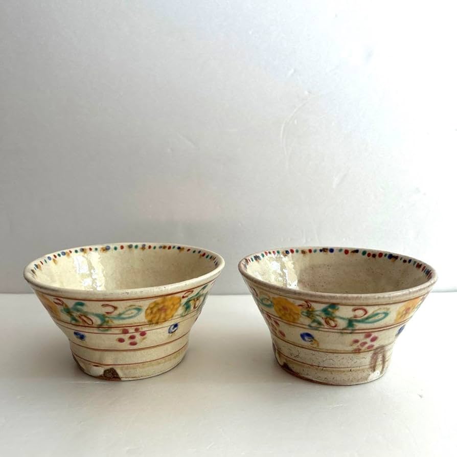 Amazon.co.jp: 伊藤聡信さんの色絵茶碗 2個 : ホーム＆キッチン