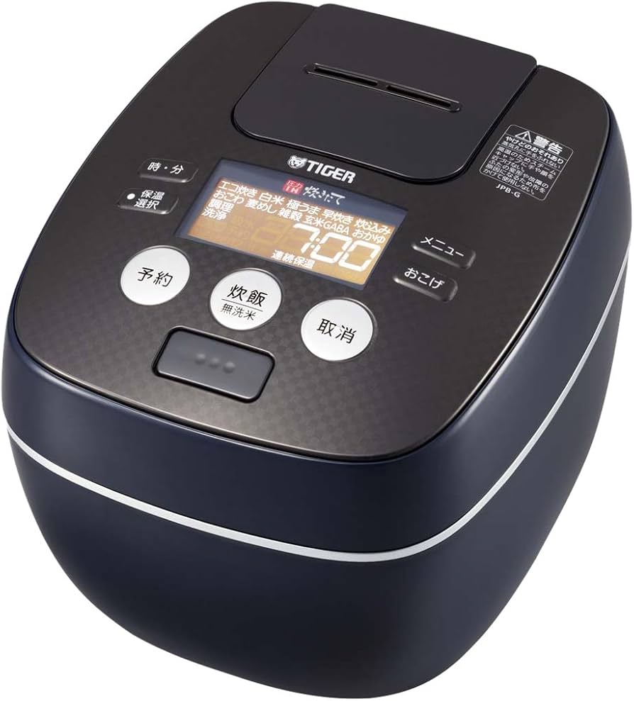 Amazon | タイガー 炊飯器 5.5合 圧力 IH ブルー ブラック 炊きたて