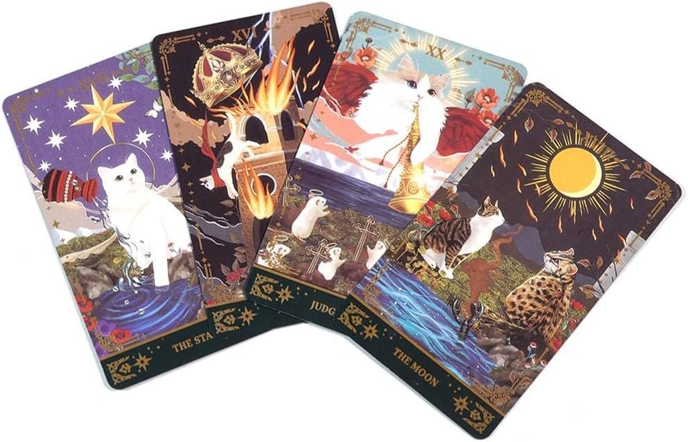 Amazon.co.jp: ミューズ猫タロットデッキカード占い英語バージョン版