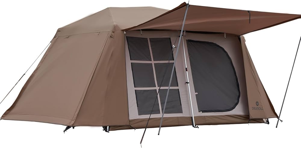 Amazon.co.jp: DRASOUL アウトドアテント 屋敷型テント ポップアップ式