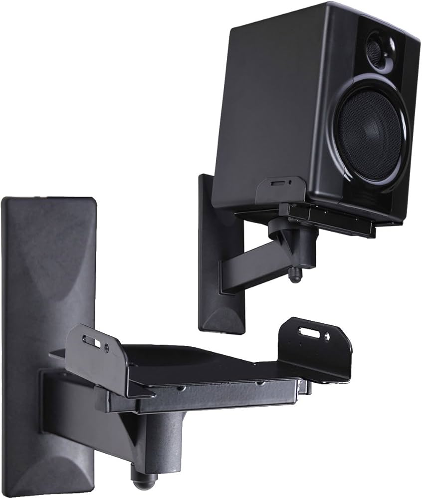 Amazon | VideoSecu サイドクランプブックシェルフスピーカー壁