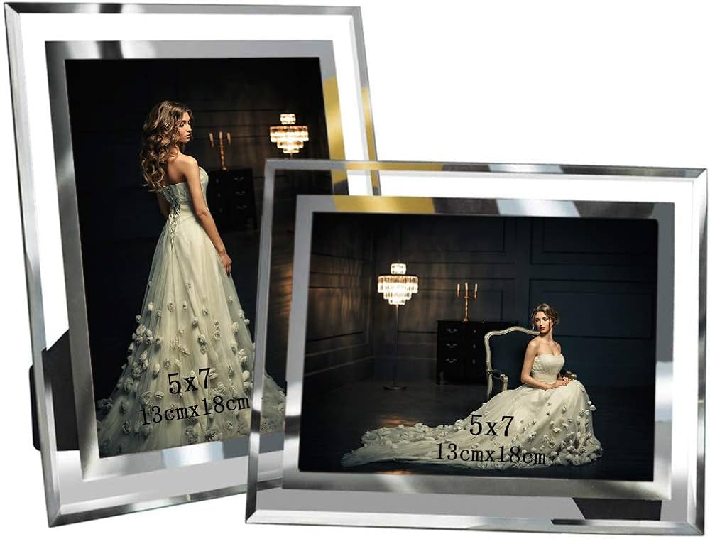 Amazon.co.jp: フォトフレーム ガラス 2L判 クリア 縦横兼用 写真立て