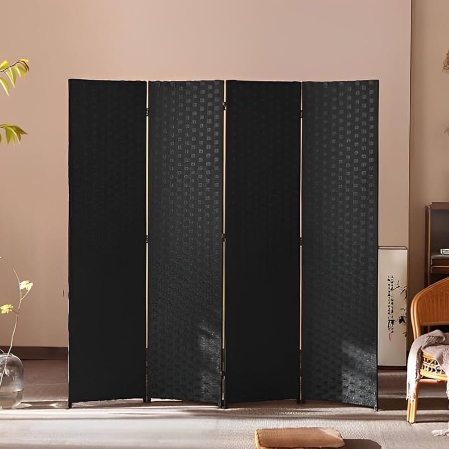 Amazon｜Cuwocnt パーテーション 和風 衝立て 高さ148cm 4連 ラタン
