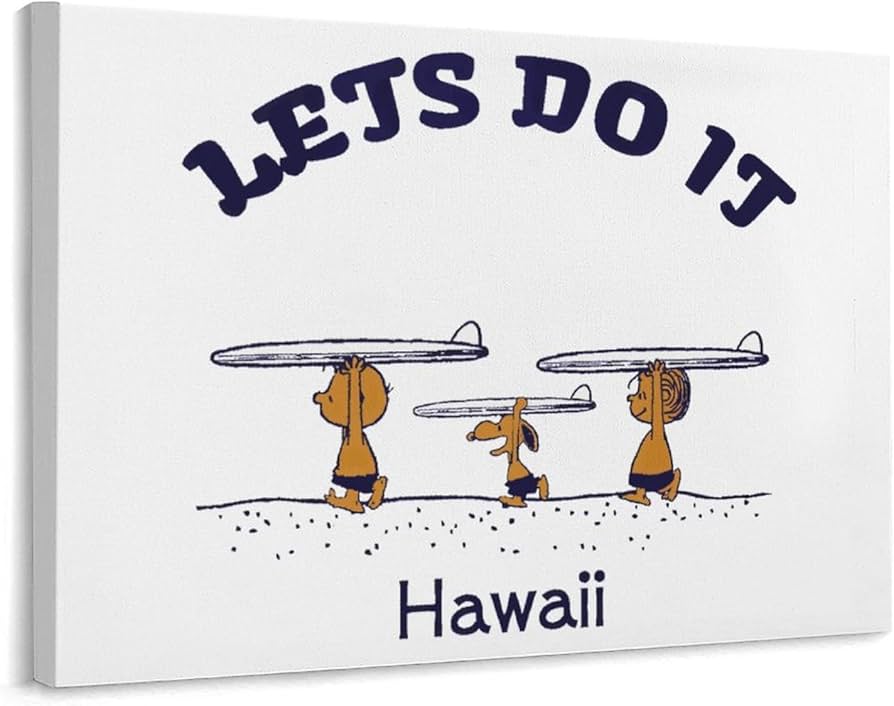 Amazon.co.jp: アートパネル ピーナッツ スヌーピー ハワイ アート