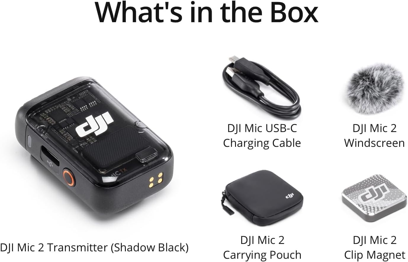 Amazon.com : DJI Mic 2 Transmitter (Shadow Black), Wireless