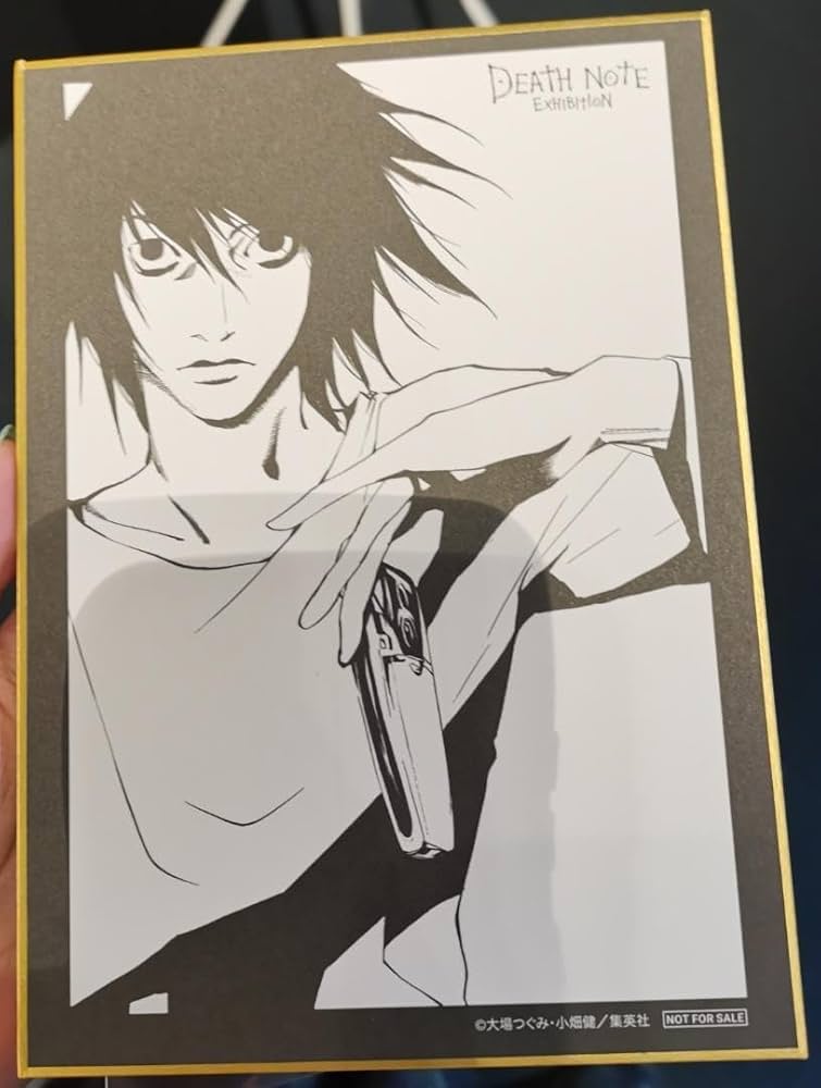 Amazon.co.jp: デスノート展 DEATHNOTE 原画 入場特典 色紙 L エル