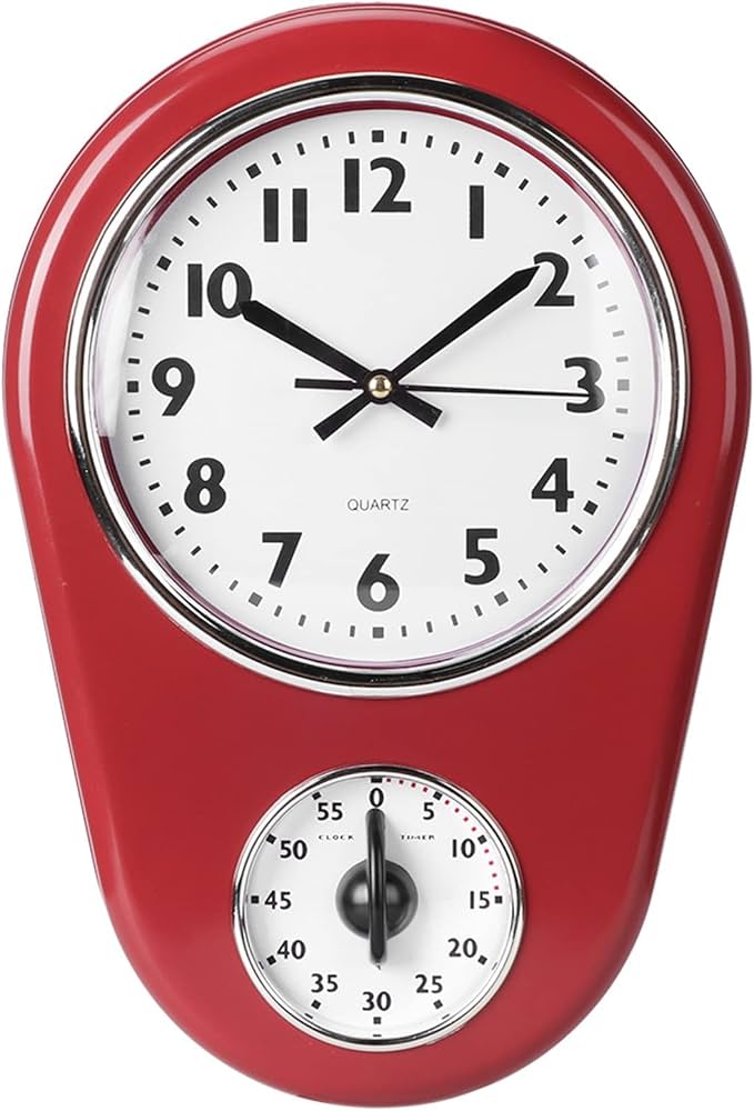 Amazon.com: Retro Kitchen Timer Wall Clock, Retro Digital Wall